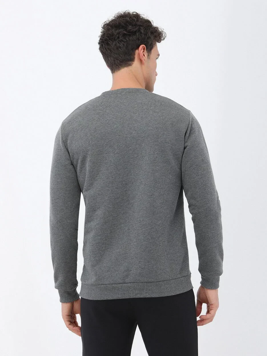 Grey Crew Neck Sweatshirt - 5