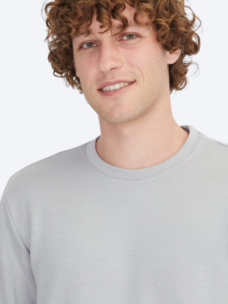 Grey Crew Neck Sweatshirt - 3