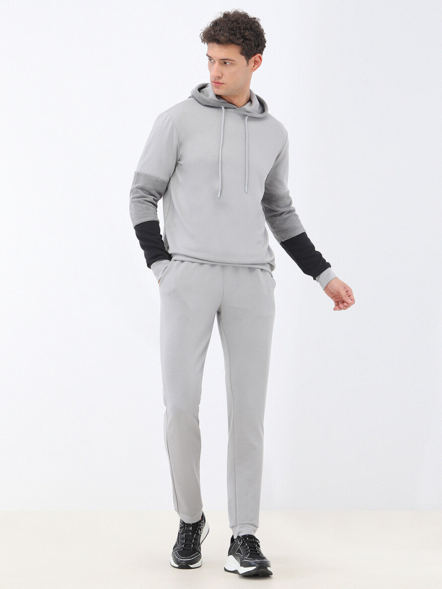 Grey Hooded Sweatshirt - 2