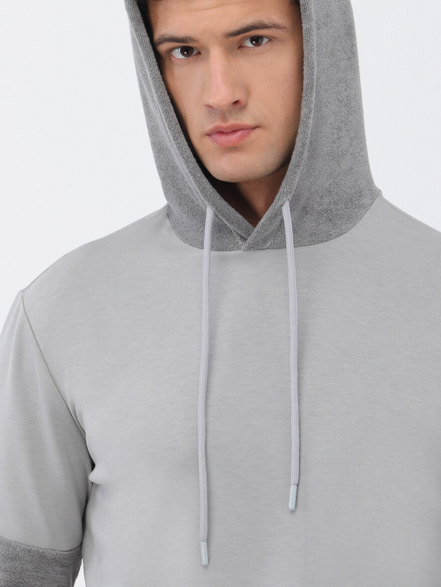 Grey Hooded Sweatshirt - 3