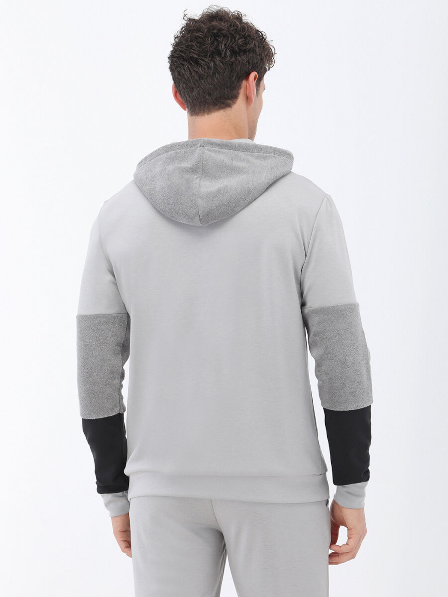 Grey Hooded Sweatshirt - 4