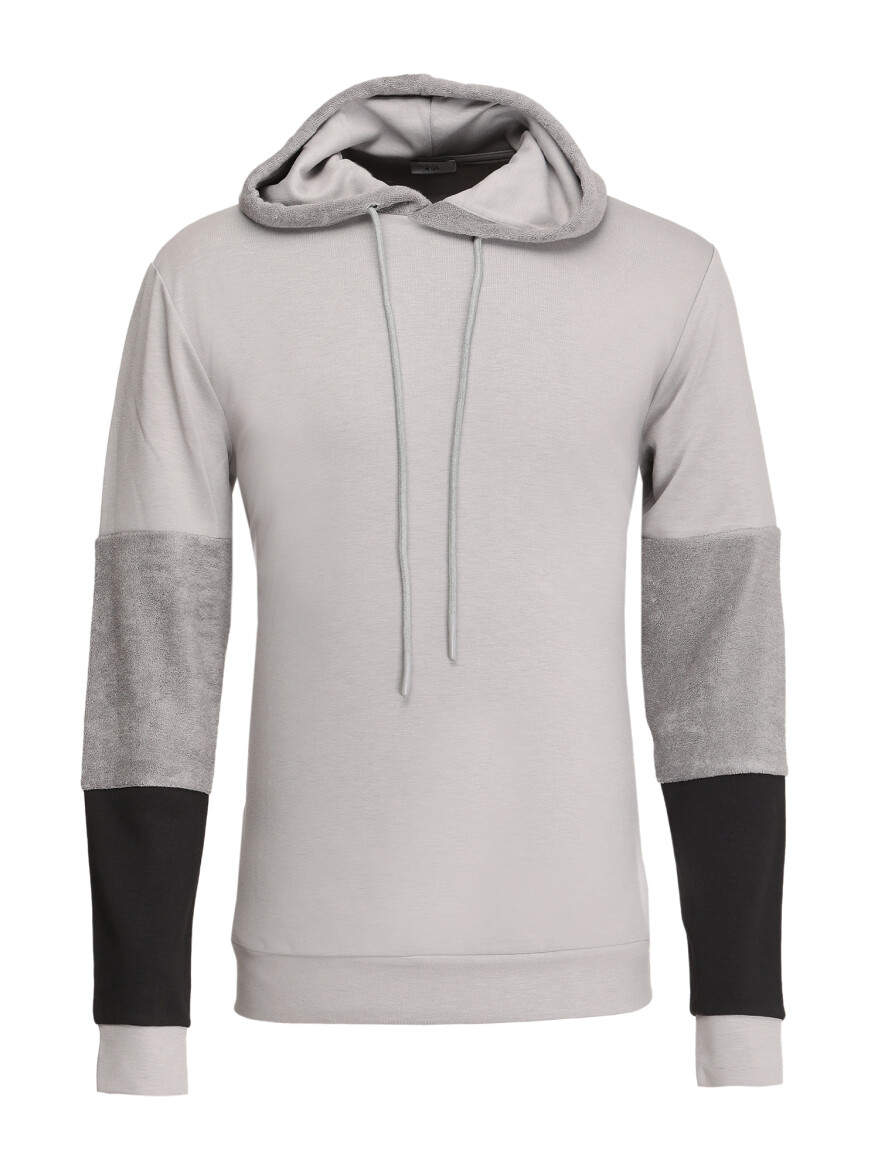 Grey Hooded Sweatshirt - 5