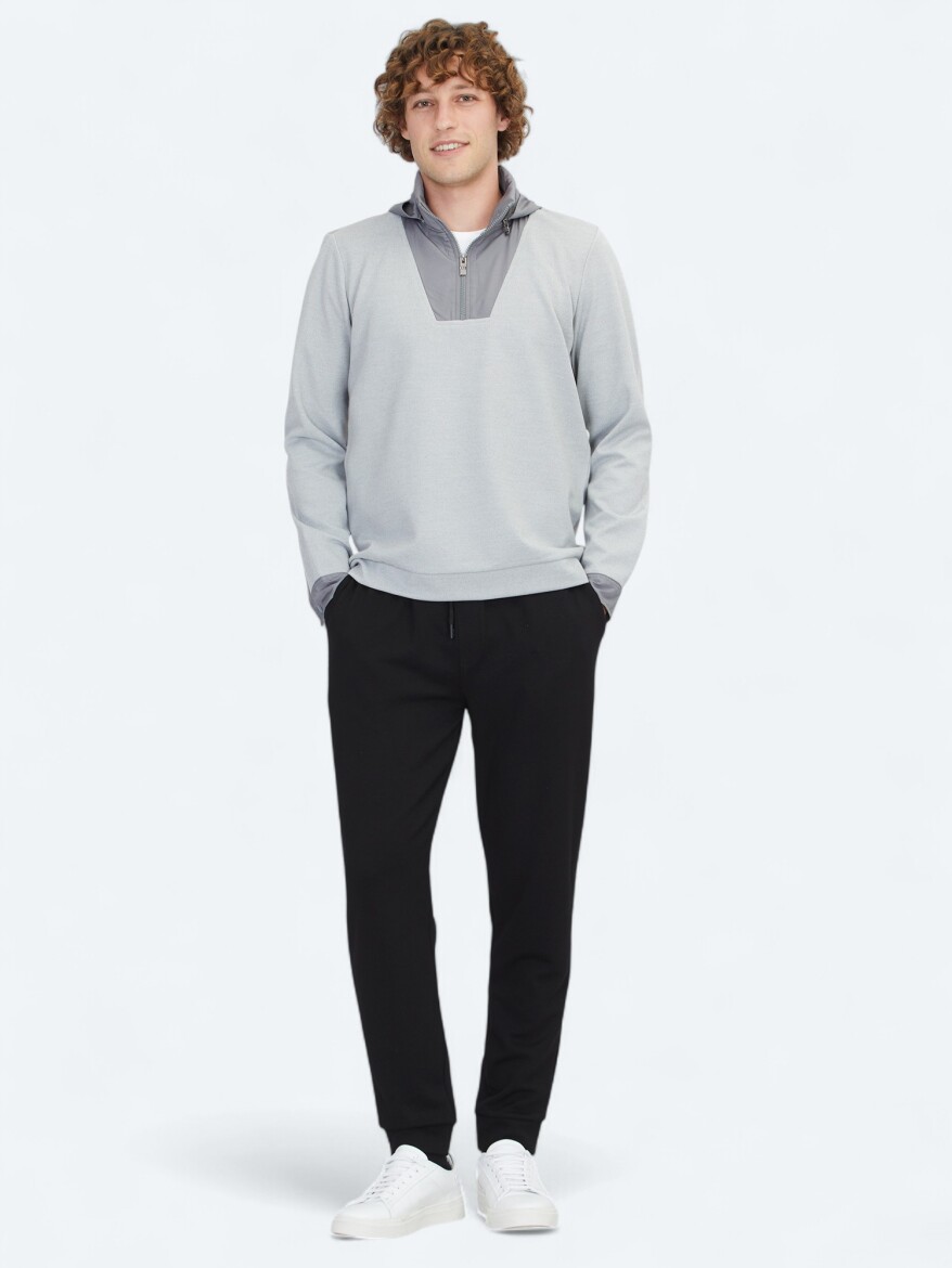 Grey Hooded Sweatshirt - KİP