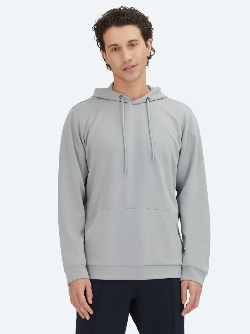 Grey Hooded Sweatshirt - 1