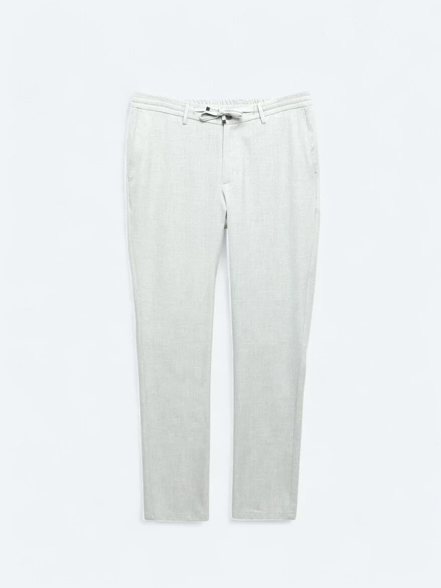 Grey Knitting Jogging Fit Casual Trousers - 5
