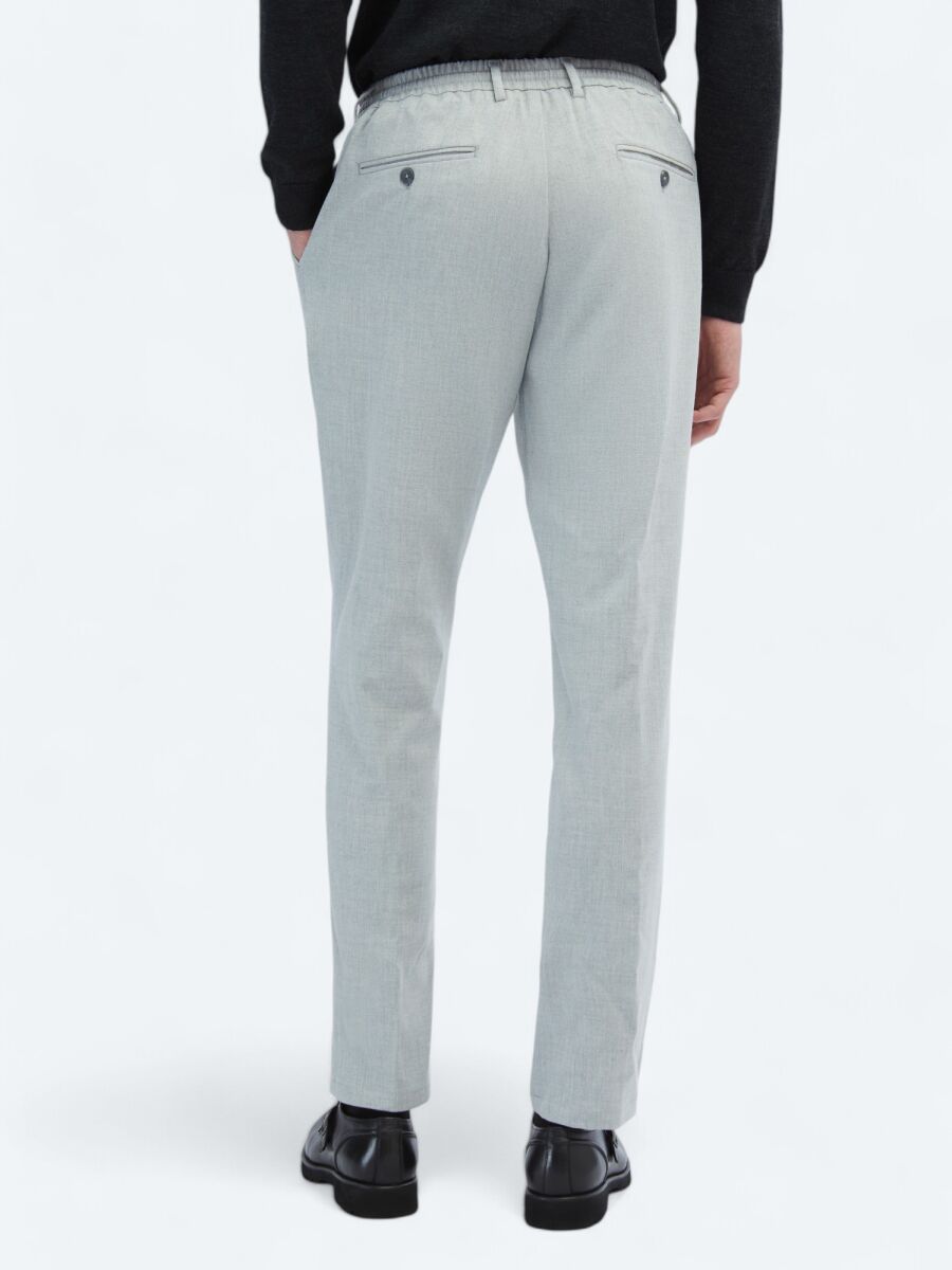 Grey Knitting Jogging Fit Casual Trousers - 4