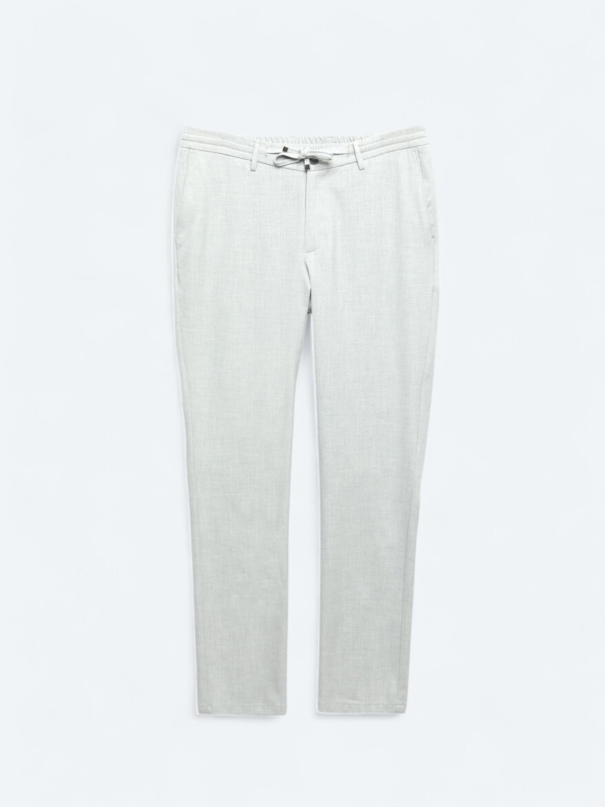 Grey Knitting Jogging Fit Casual Trousers - 5