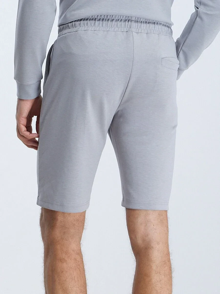 Grey Knitting Jogging Fit Sport Bermuda - 4