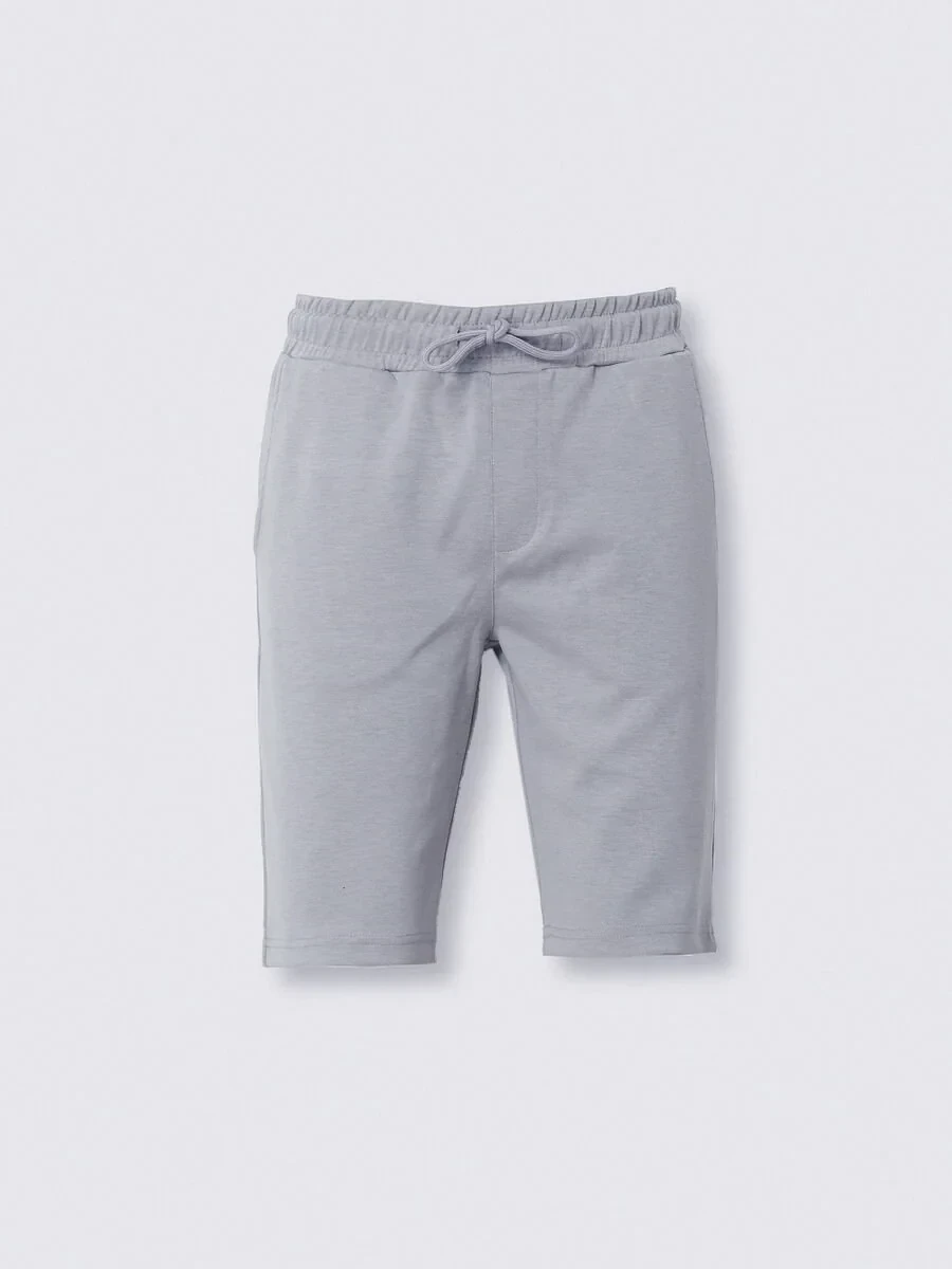 Grey Knitting Jogging Fit Sport Bermuda - 5