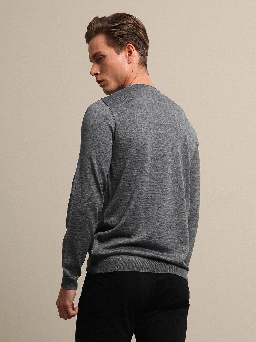 Grey Knitwear Sweatshirt - 4