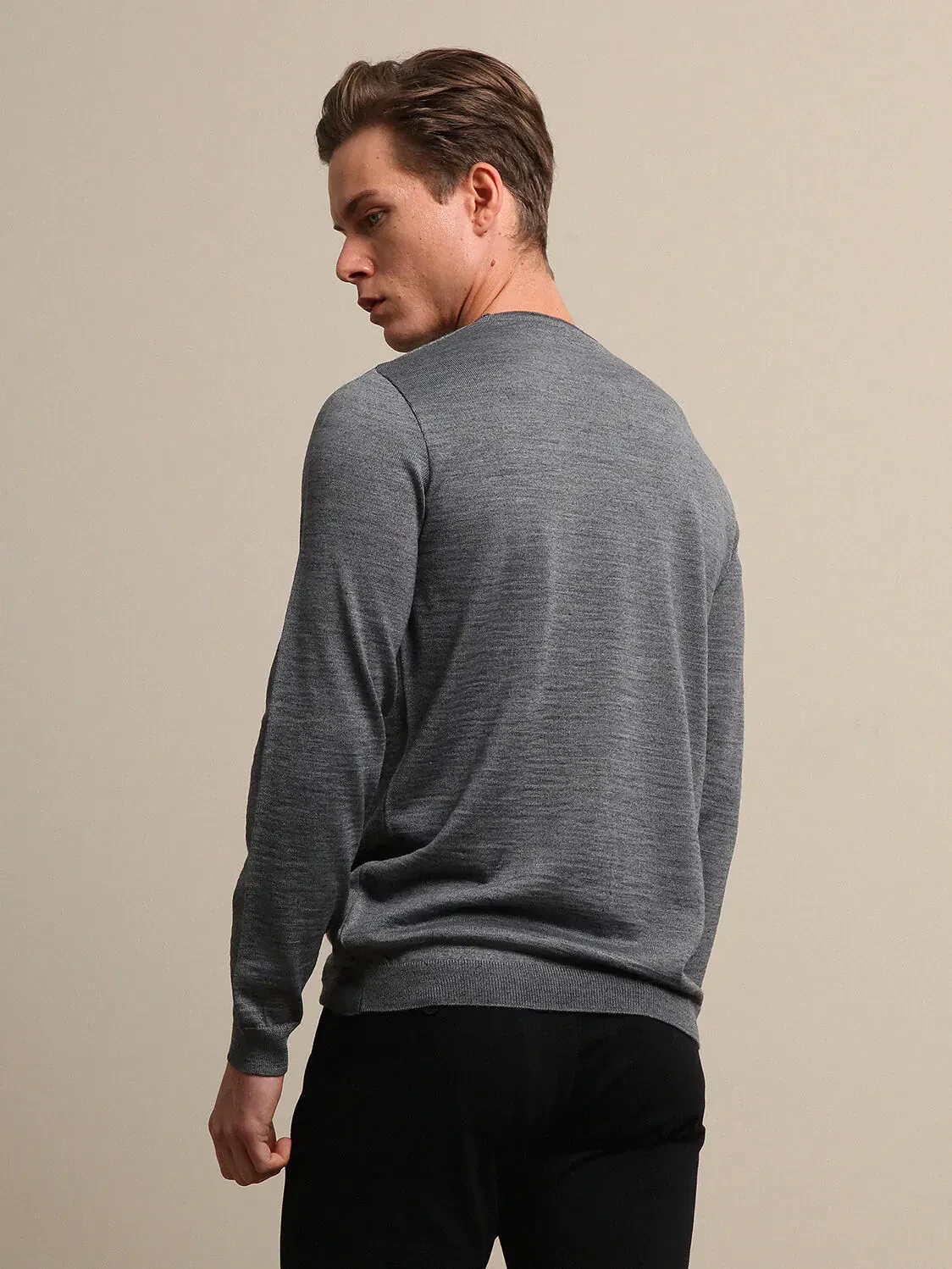 Grey Knitwear Sweatshirt - 4