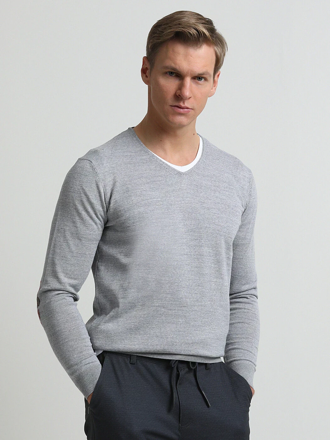 Grey Knitwear Sweatshirt - 2