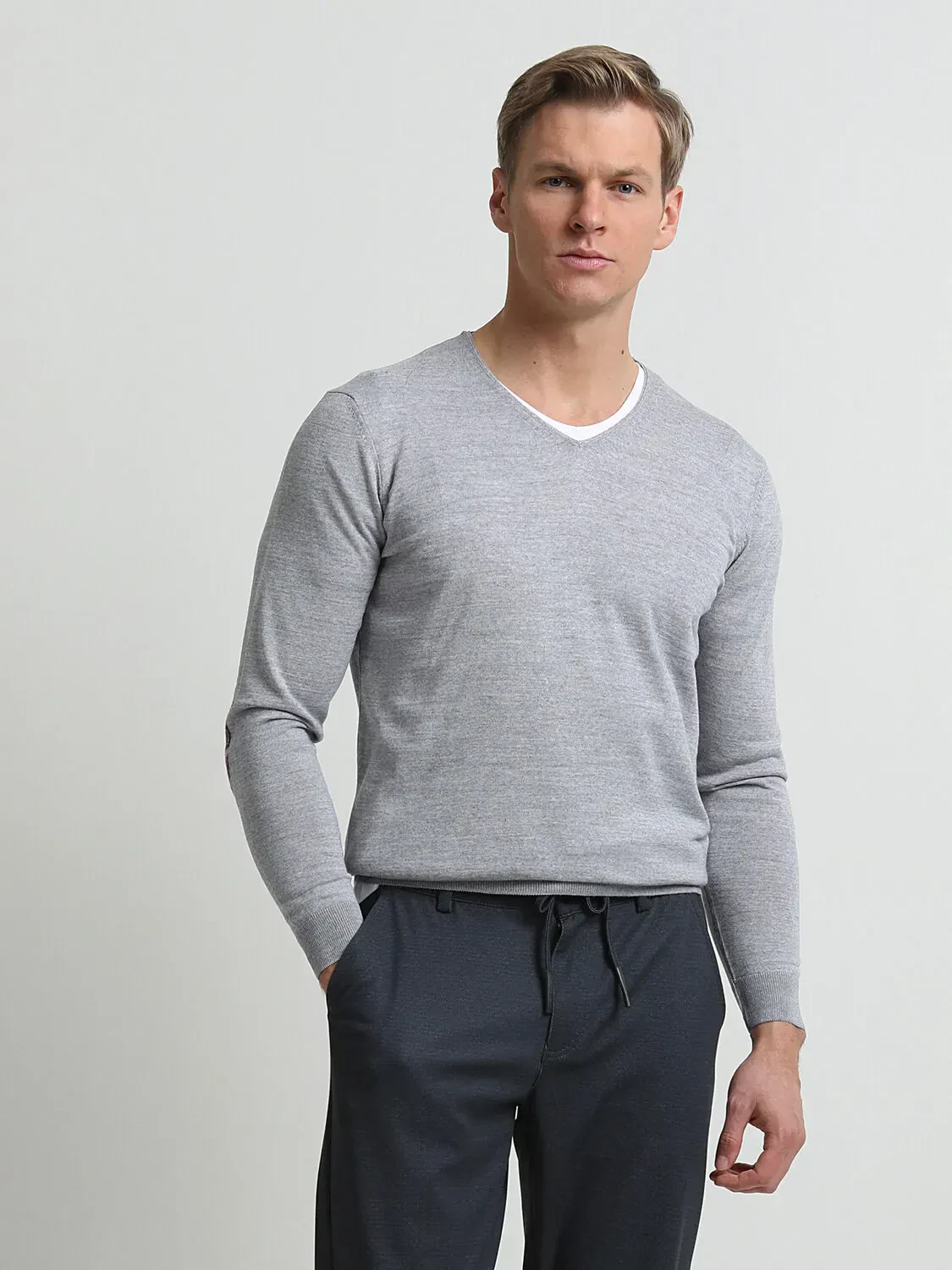 Grey Knitwear Sweatshirt - 3