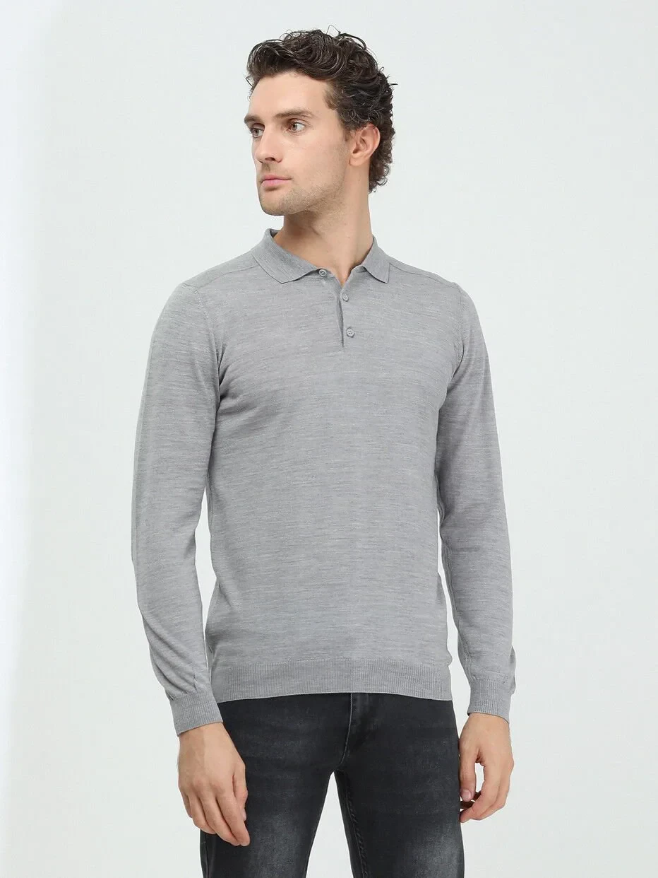 Grey Knitwear Sweatshirt - 4