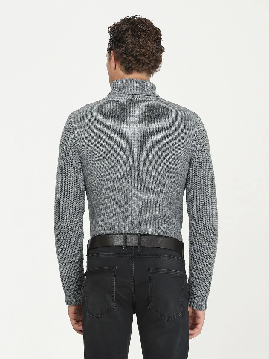 Grey Knitwear Sweatshirt - 8