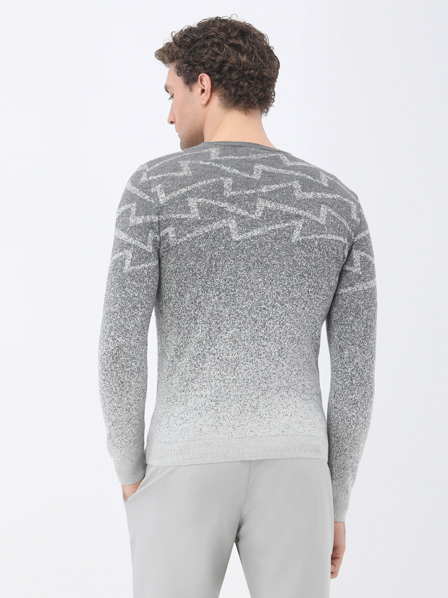 Grey Knitwear Sweatshirt - 5