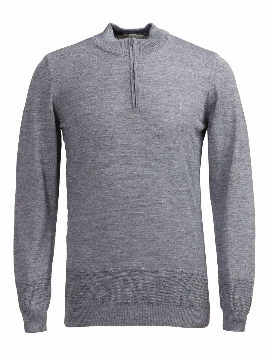 Grey Knitwear Sweatshirt - 1