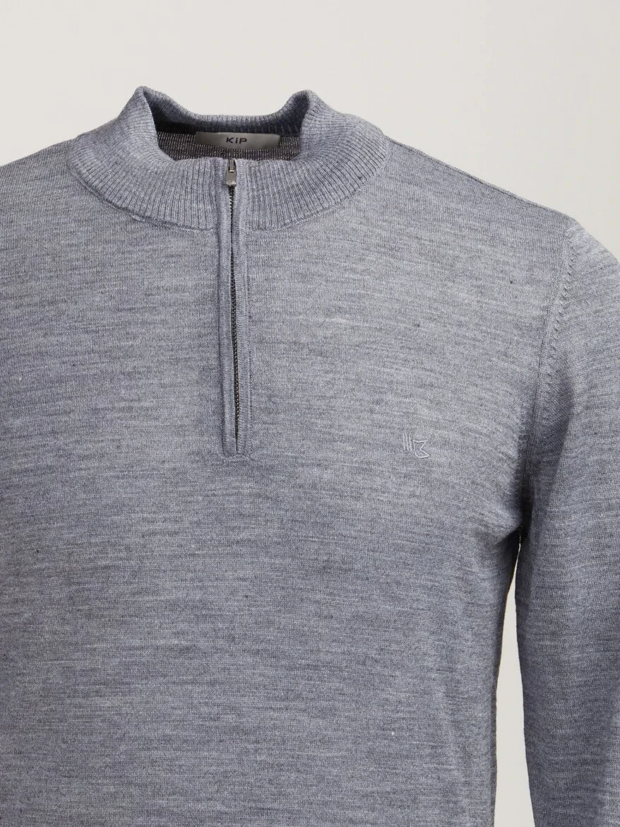 Grey Knitwear Sweatshirt - 2