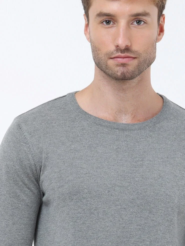 Grey Knitwear Sweatshirt - 4