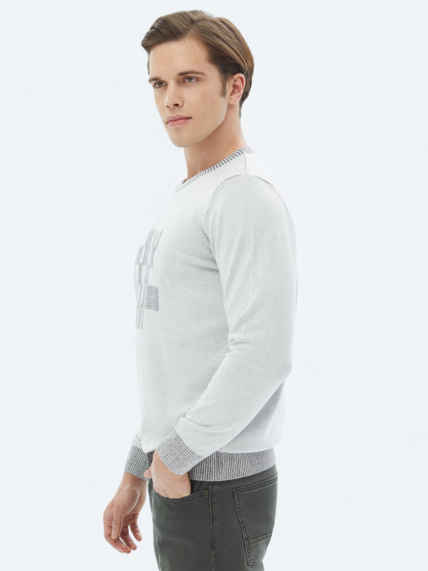 Grey Knitwear Sweatshirt - 5