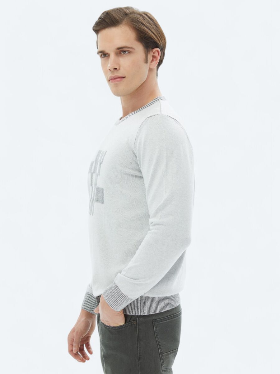 Grey Knitwear Sweatshirt - 5