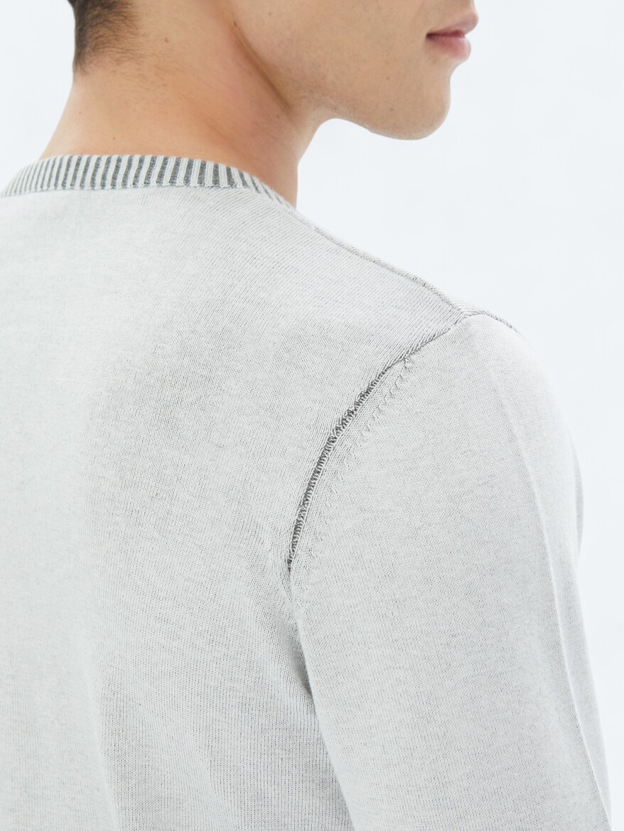 Grey Knitwear Sweatshirt - 7