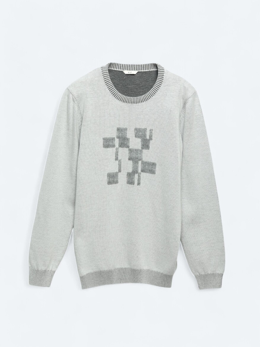 Grey Knitwear Sweatshirt - 9