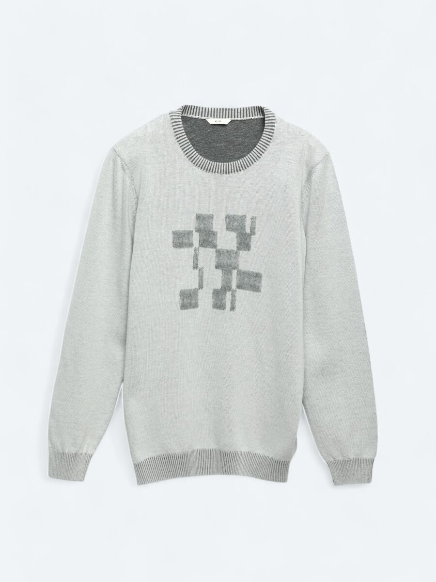 Grey Knitwear Sweatshirt - 9