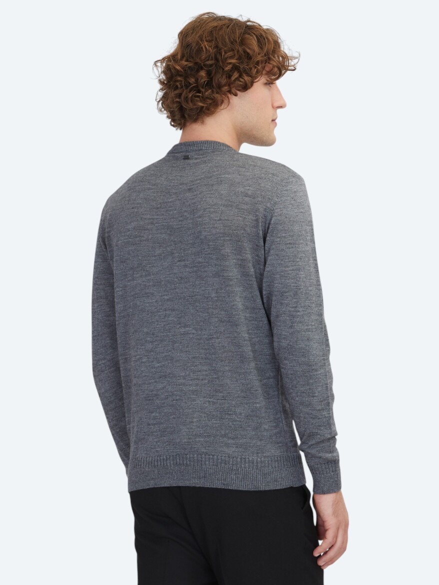 Grey Knitwear Sweatshirt - 5