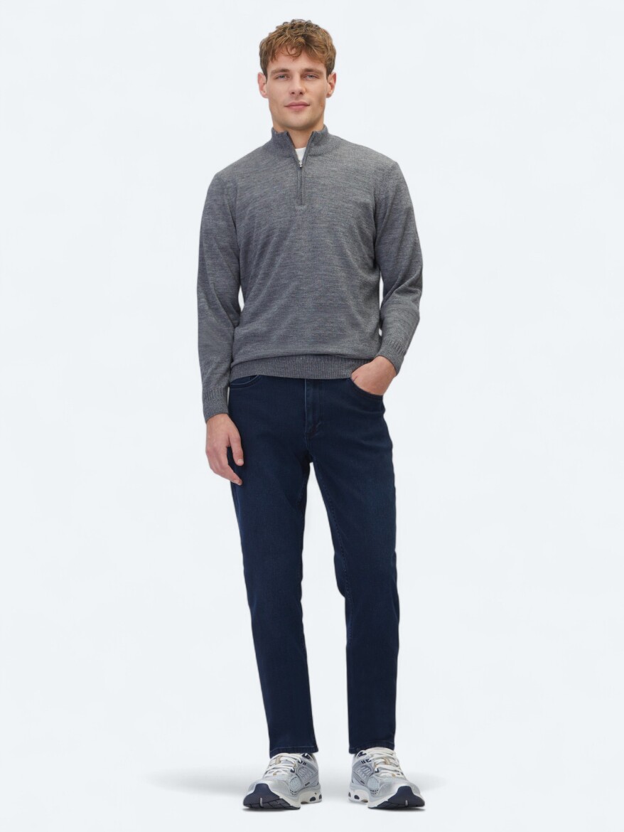 Grey Knitwear Sweatshirt - 3