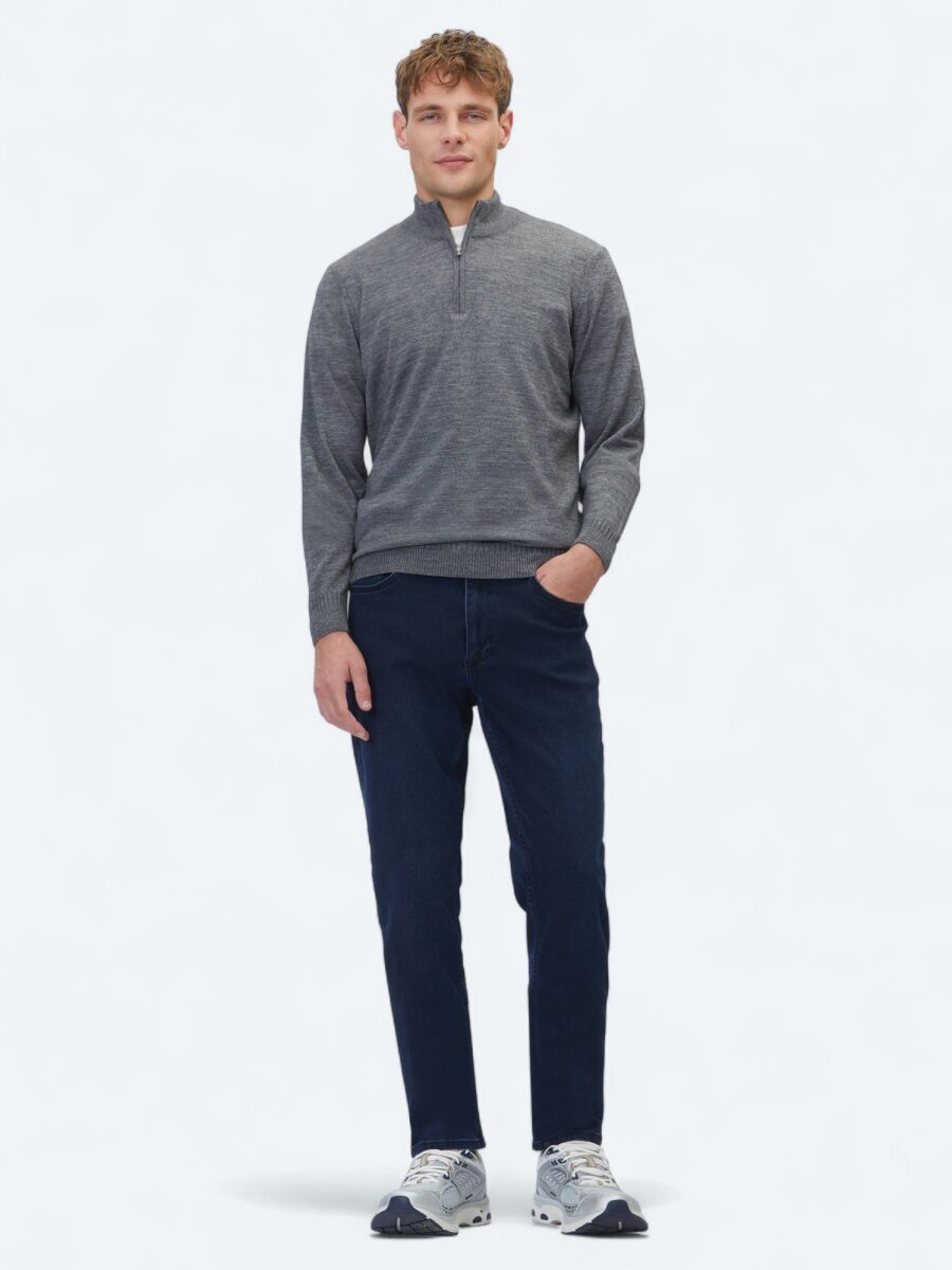 Grey Knitwear Sweatshirt - 3