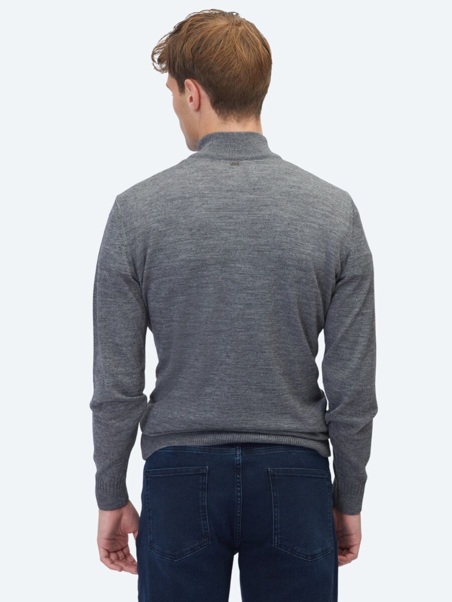 Grey Knitwear Sweatshirt - 5