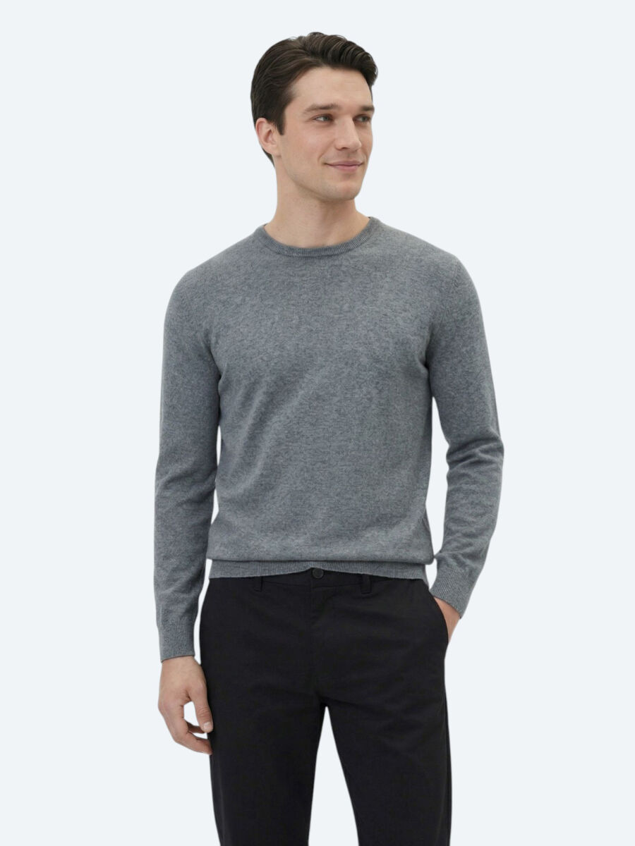 Grey Knitwear Sweatshirt - 3