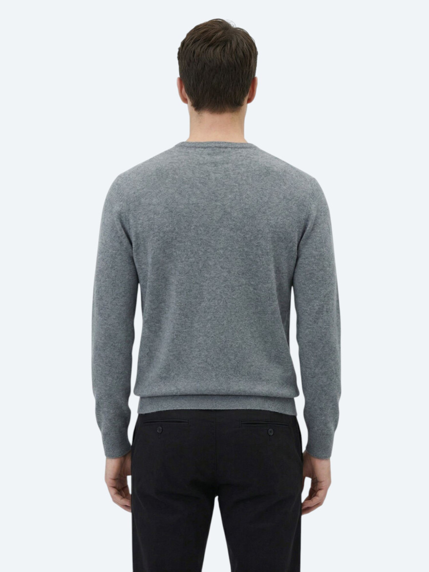 Grey Knitwear Sweatshirt - 5