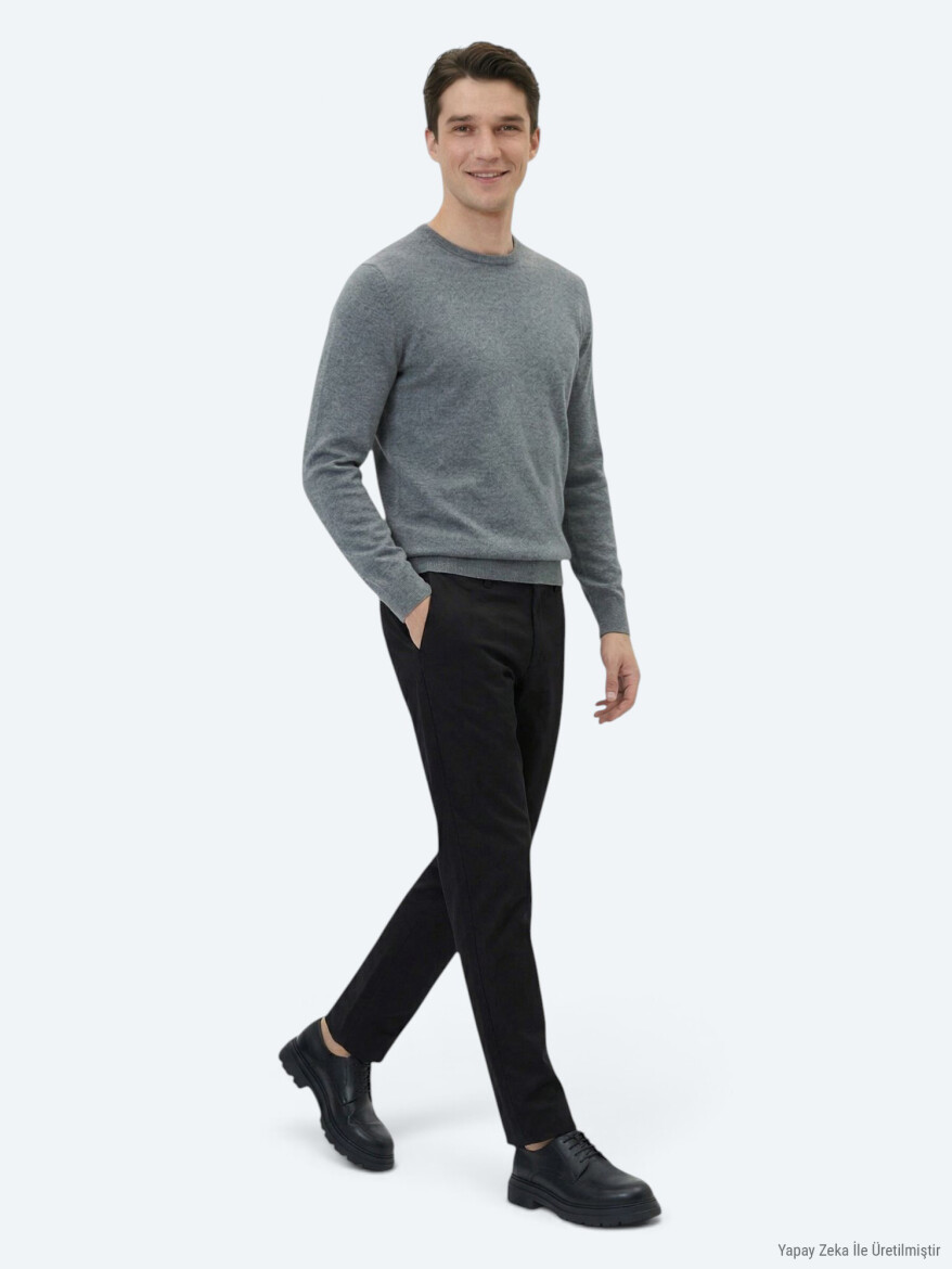 Grey Knitwear Sweatshirt - 4