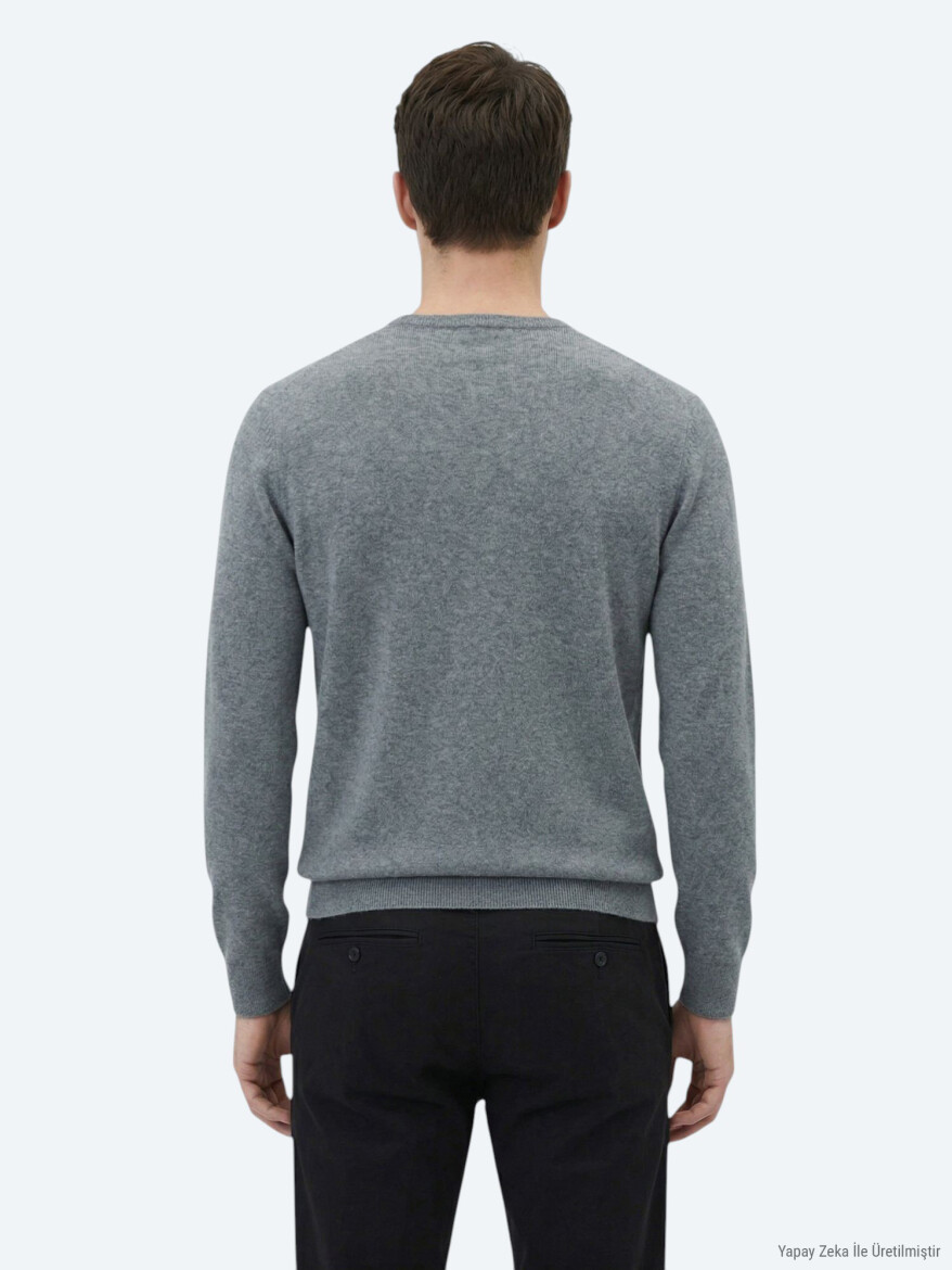 Grey Knitwear Sweatshirt - 5