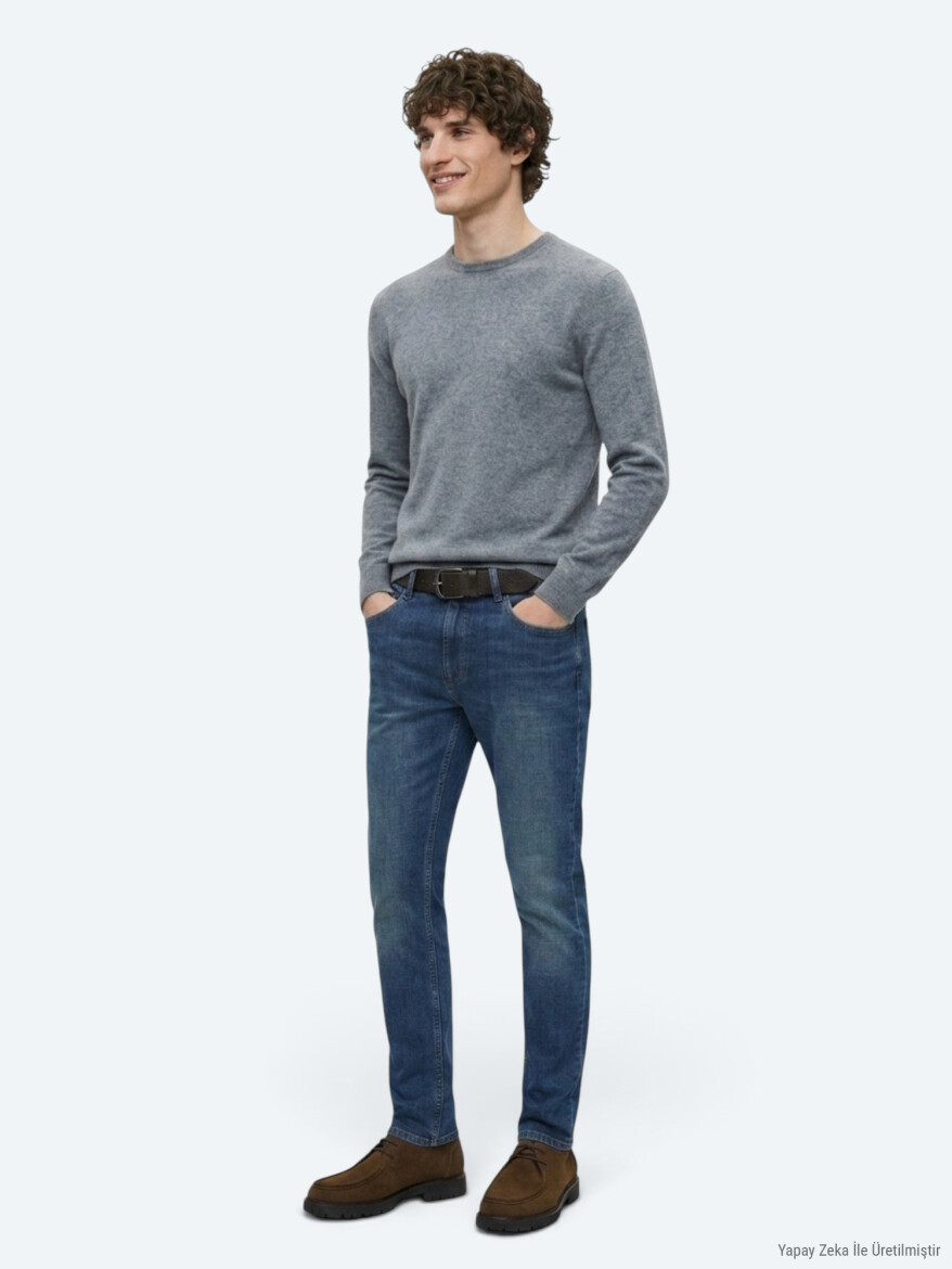 Grey Knitwear Sweatshirt - 4