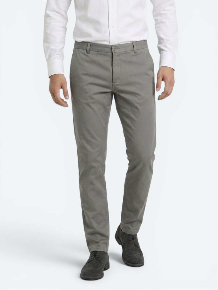 Grey Material Jogging Fit Casual Trousers - 3