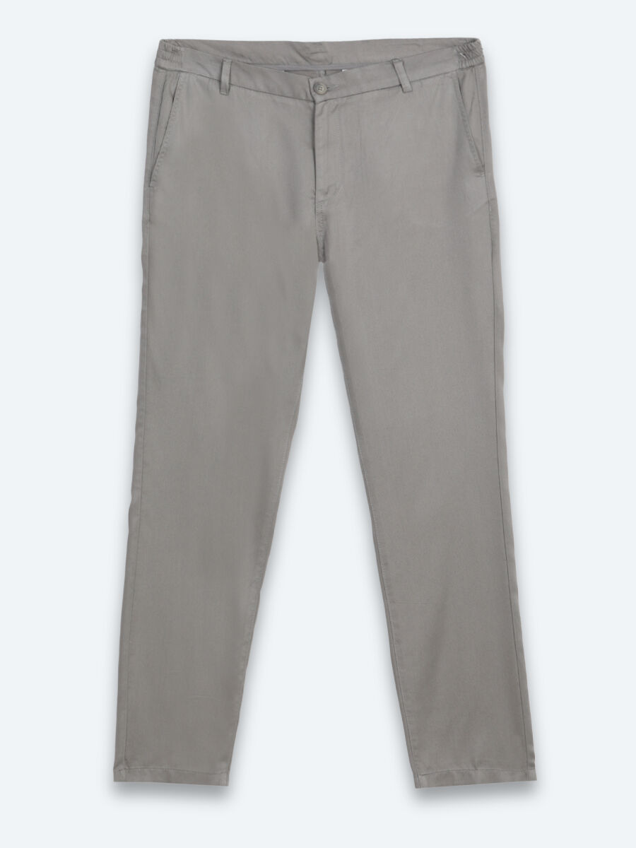Grey Material Jogging Fit Casual Trousers - 6