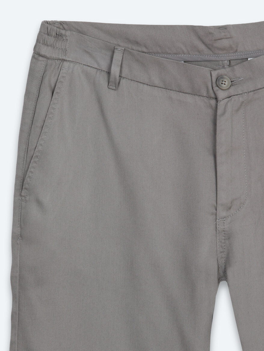 Grey Material Jogging Fit Casual Trousers - 7
