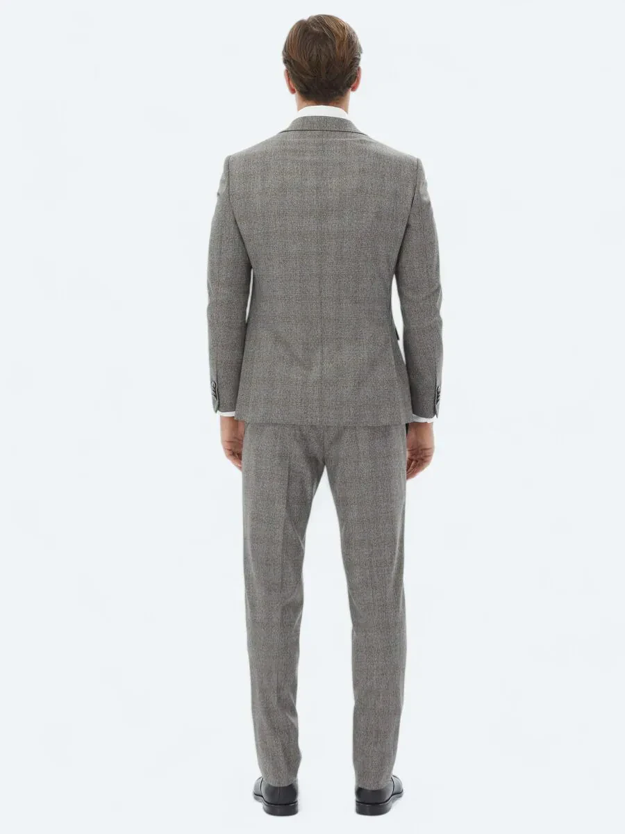 Grey Micro Modern Fit Suit - 7