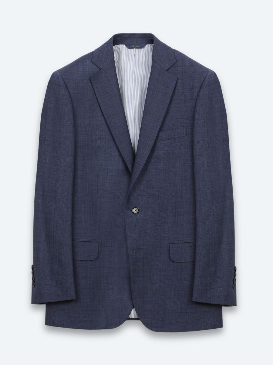 Grey Micro Modern Fit Wool Blended Jacket - 6