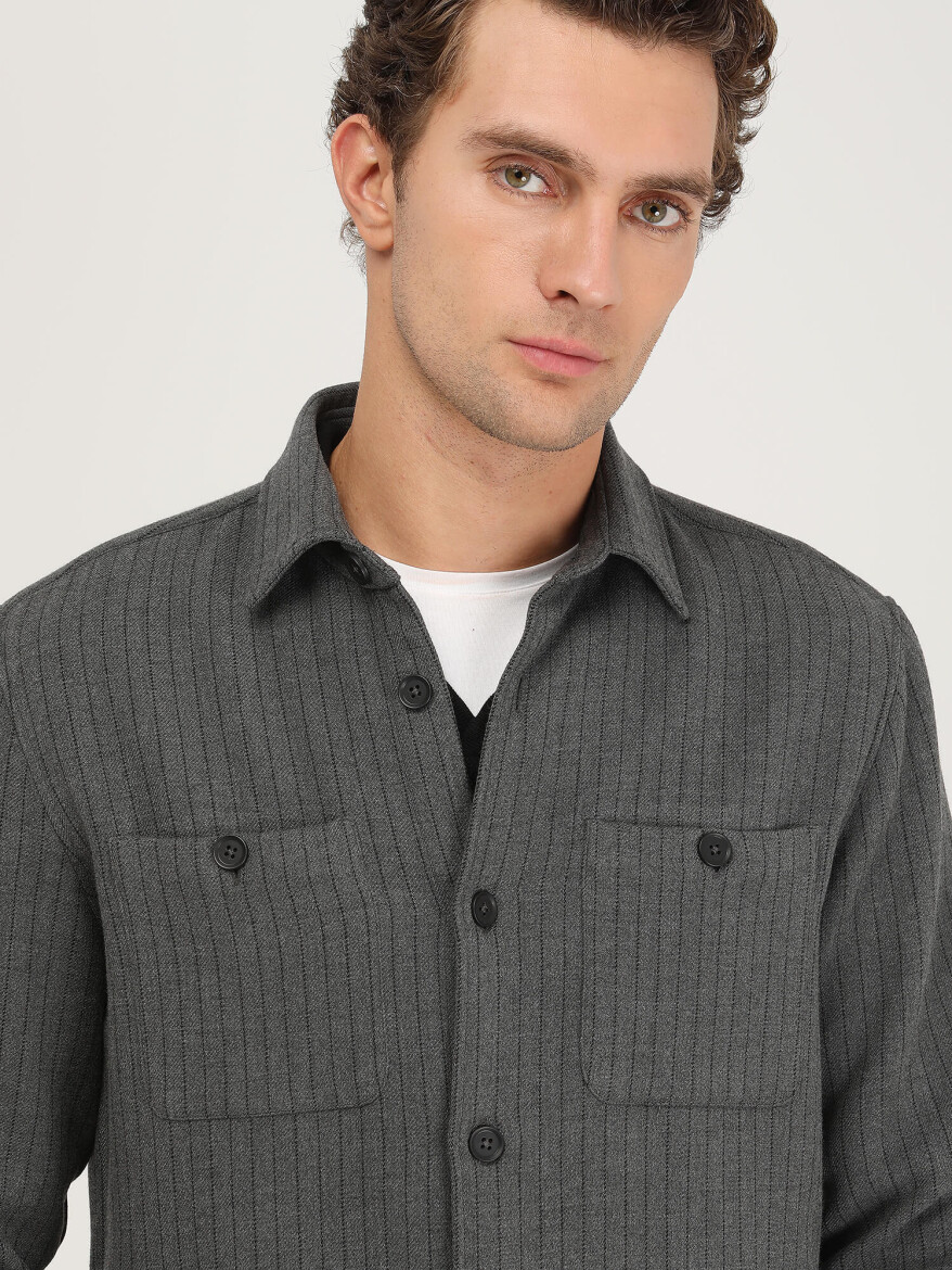 Grey Overshirt - 3