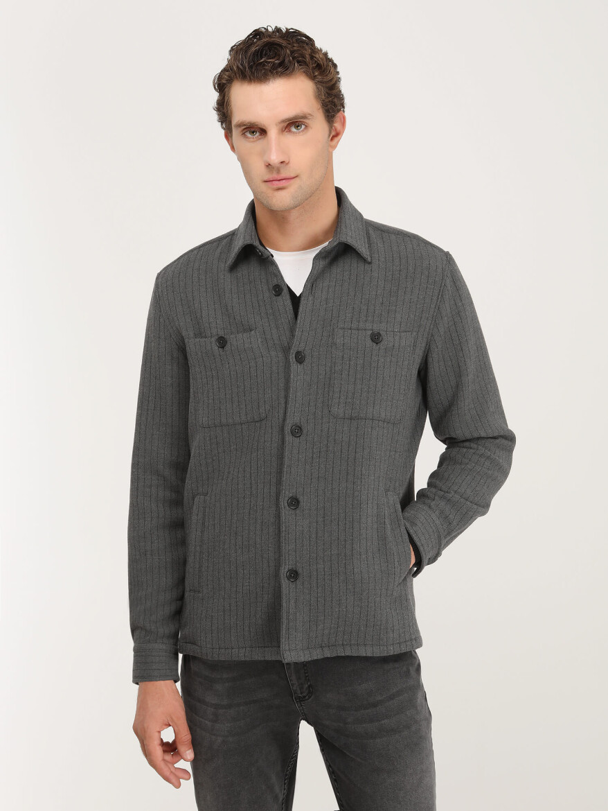 Grey Overshirt - 4