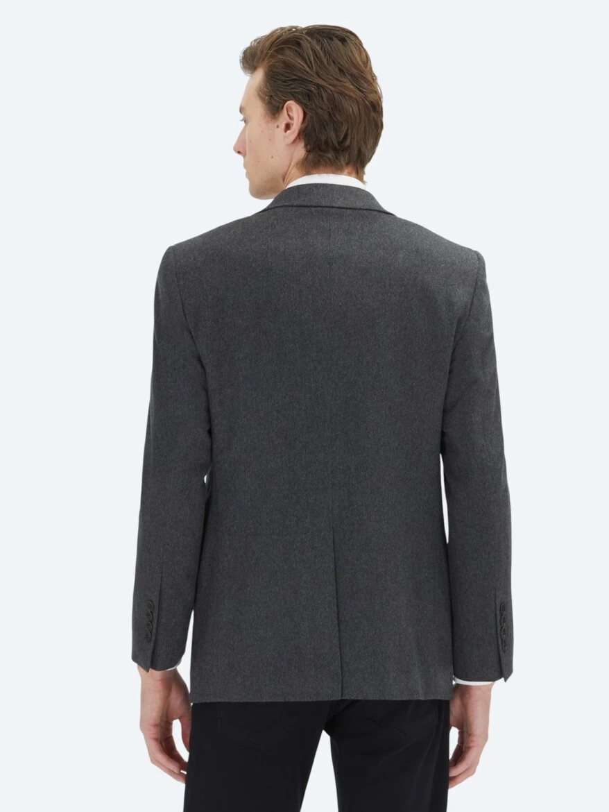 Grey Patterned 100% Cashmire Jacket - 6