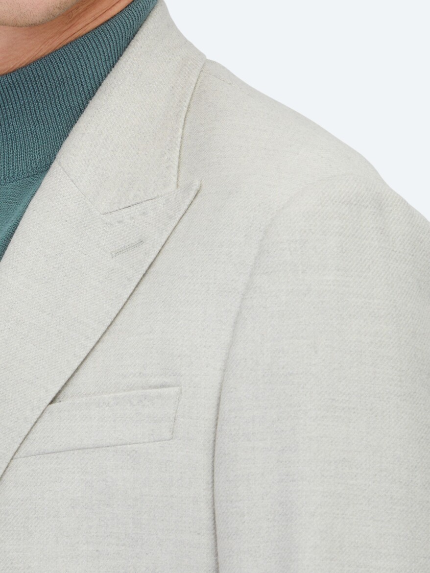 Grey Patterned Comfort Fit Suit - 4