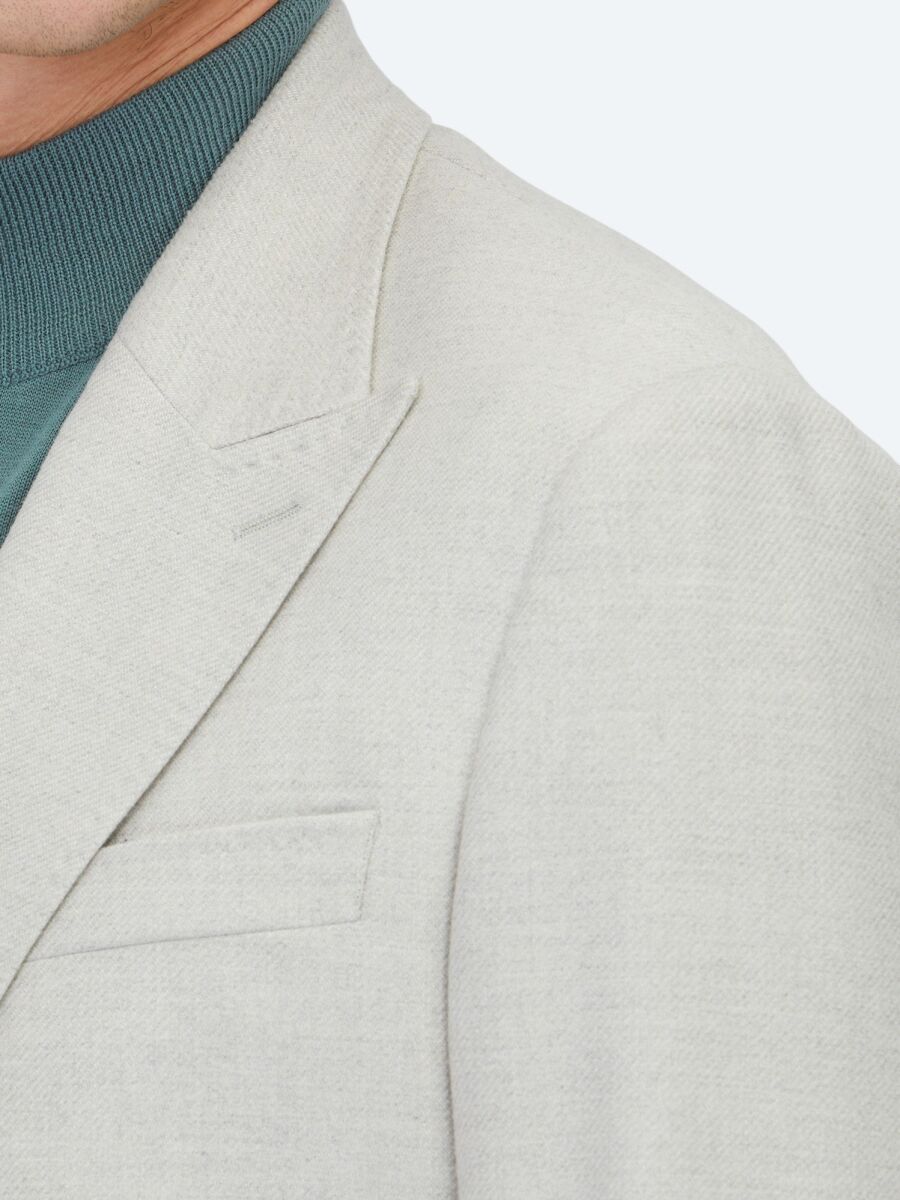 Grey Patterned Comfort Fit Suit - 4