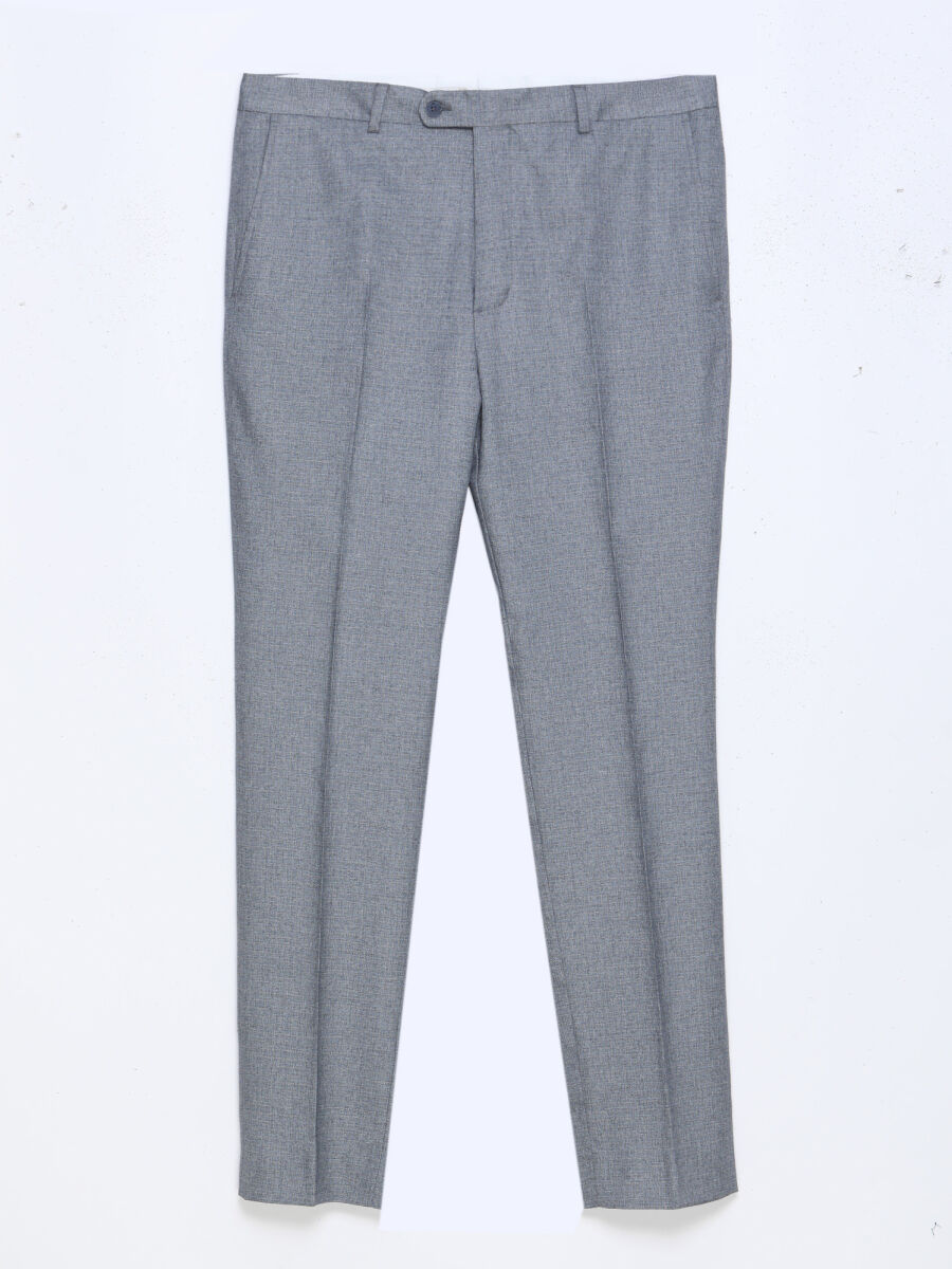 Grey Plain Modern Fit Suit - 7