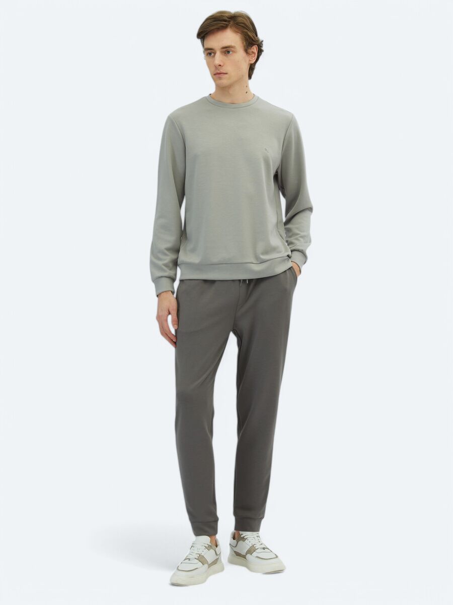 Grey Plain Sweatshirt - 3
