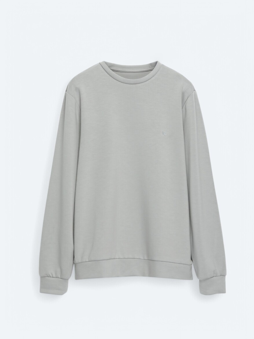 Grey Plain Sweatshirt - 6